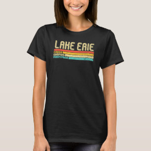 Camiseta Lago Erie Pensilvania Divertido Verano de Pesca Ca