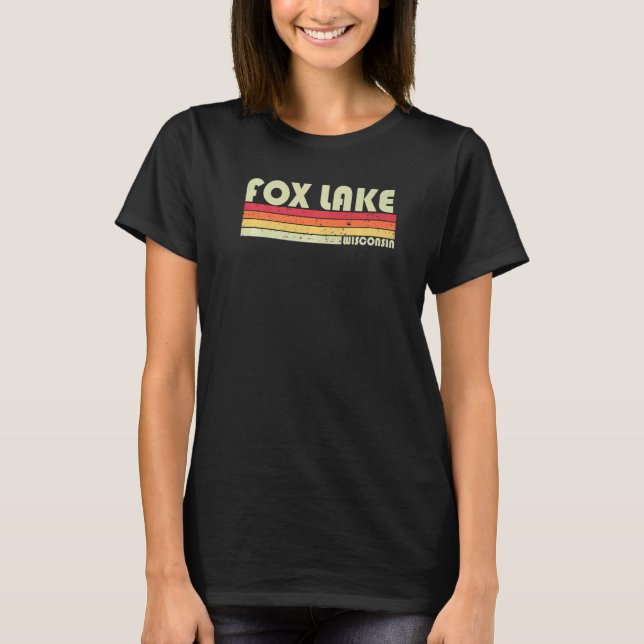 Camiseta Lago Fox Wisconsin Pesca Camping Verano (Anverso)