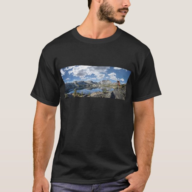 Camiseta Lago Garnet y pico de banner - Camino John Muir (Anverso)