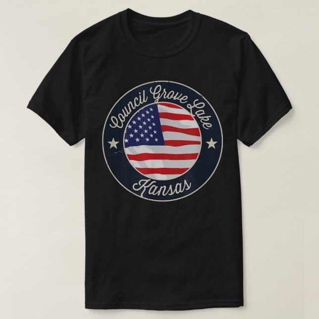 Camiseta Lago Grove Council - Patriotic Kansas Souvenir T-S (Diseño del anverso)