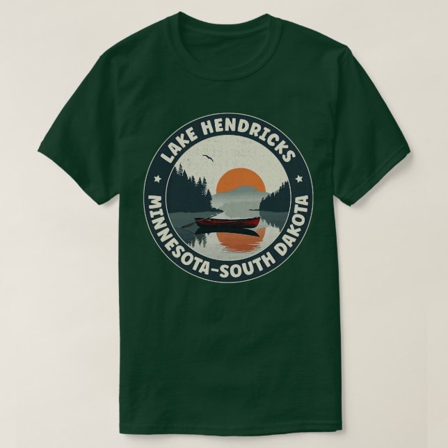 Camiseta Lago Hendricks Minnesota, Dakota del Sur (Diseño del anverso)