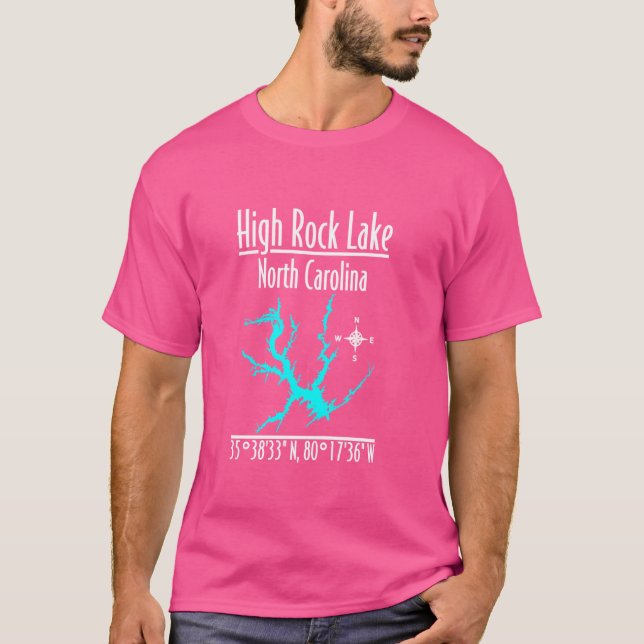 Camiseta Lago High Rock Moderno - Carolina del Norte (Anverso)