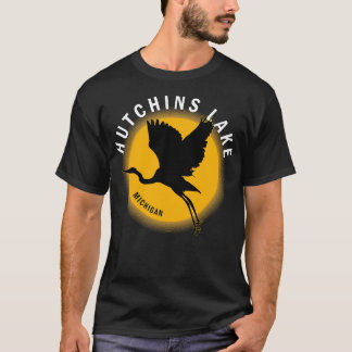 Camiseta Lago Hutchins en Michigan Heron Sunrise