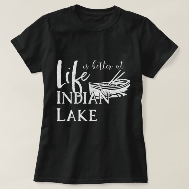 Camiseta Lago Indio, Lakeview Ohio, vacaciones familiares (Diseño del anverso)