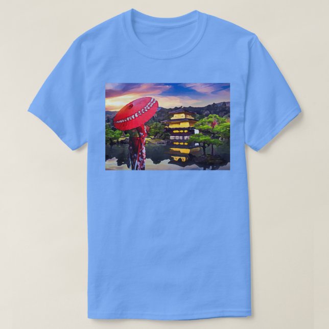 Camiseta lago japonés de paraguas (Diseño del anverso)