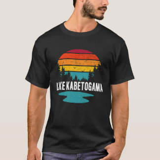 Camiseta Lago Kabetogama Minnesota Vacaciones de Pesca Vint