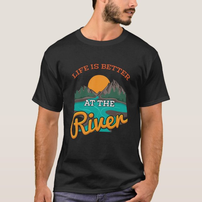 Camiseta Lago - La Vida Es Mejor En El Río (Anverso)