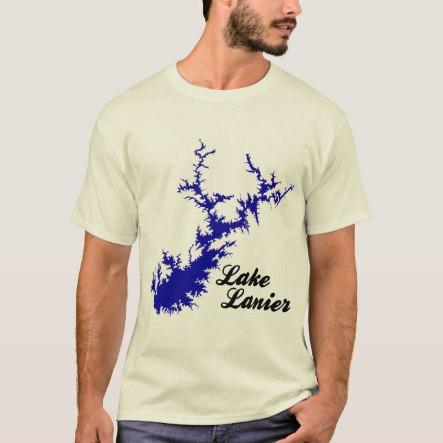 Camiseta Lago Lanier Mapa de Georgia con Letra (Anverso)