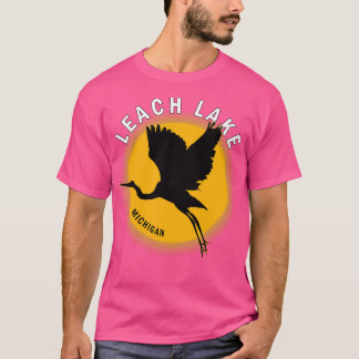 Camiseta Lago Leach en Michigan Heron Sunrise
