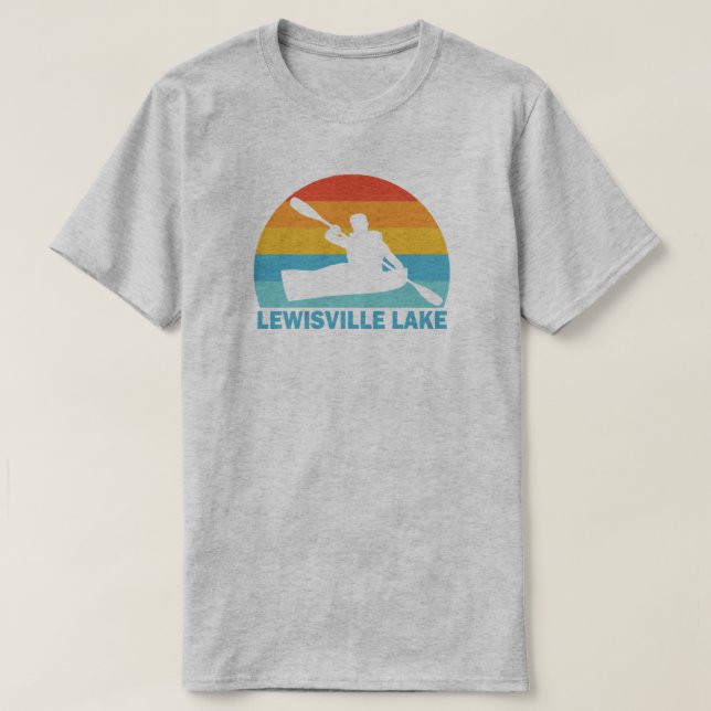 Camiseta Lago Lewisville Texas Kayak (Diseño del anverso)