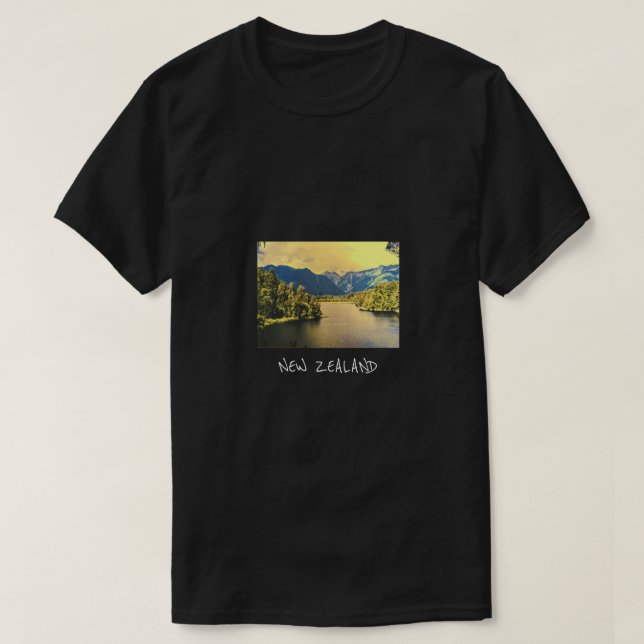Camiseta Lago Matheson en Nueva Zelanda (Diseño del anverso)