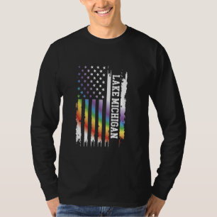 Camiseta Lago Michigan, Estados Unidos: Arcoiris con U