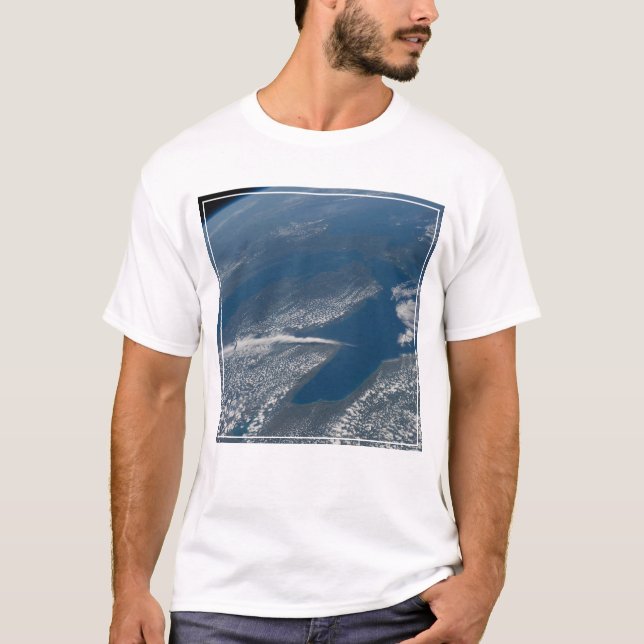 Camiseta Lago Michigan, Lago Huron Y Estado De Michigan. (Anverso)