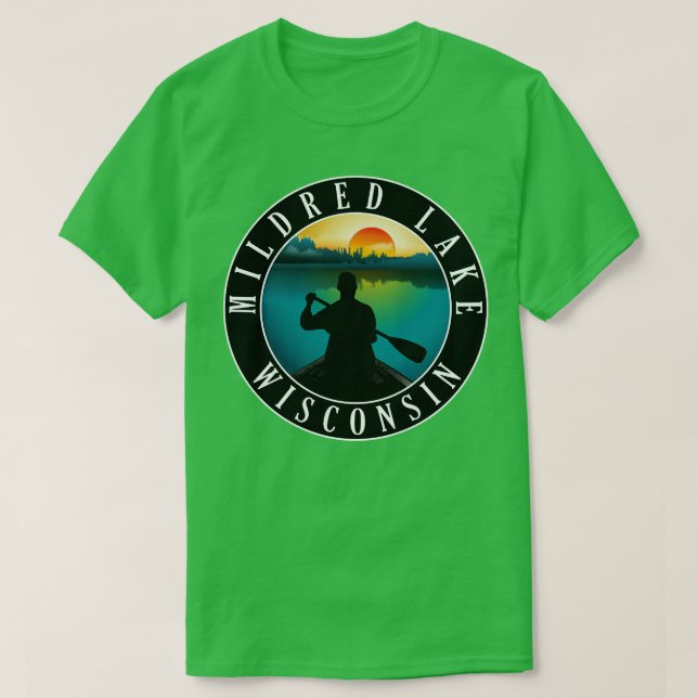 Camiseta Lago Mildred Wisconsin Canoeing 2 (Diseño del anverso)