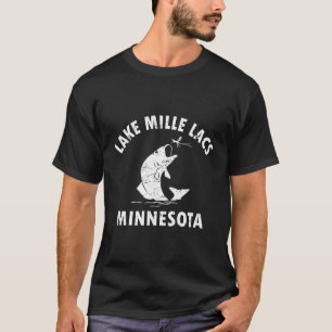 Camiseta Lago Mille Lacs Pescador Hoodie Bass Fisherman Gif