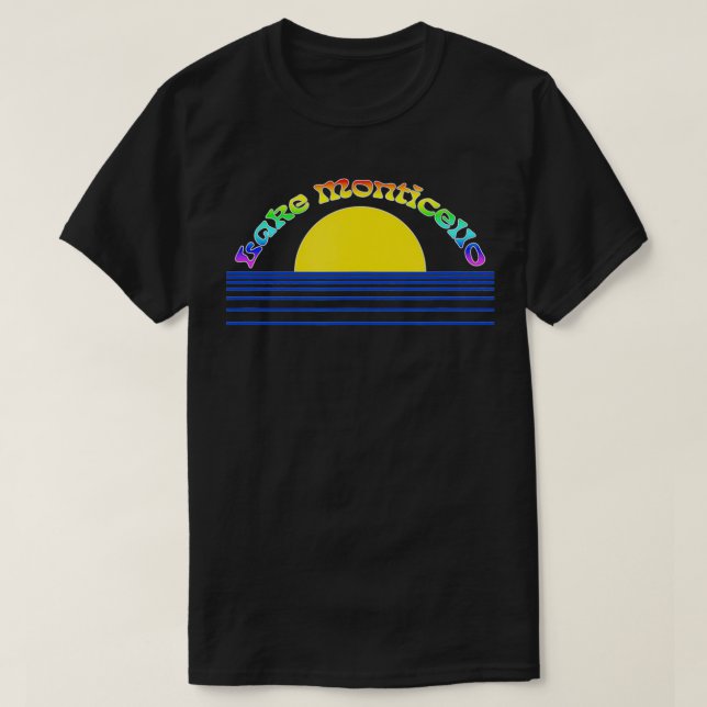 Camiseta Lago Monticello Arcoiris (Diseño del anverso)