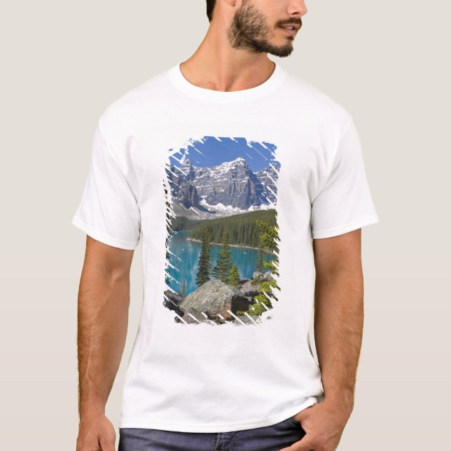 Camiseta Lago Moraine, Canadian Rockies, Alberta, Canadá (Anverso)