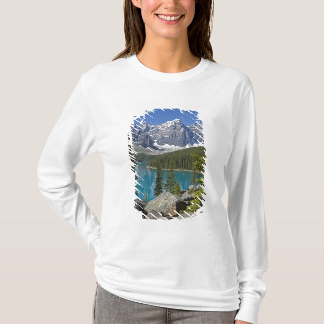 Camiseta Lago Moraine, Canadian Rockies, Alberta, Canadá (Anverso)
