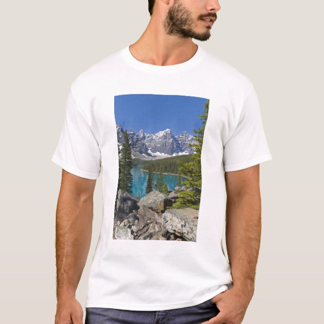 Camiseta Lago Moraine, Canadian Rockies, Alberta, Canadá (Anverso)