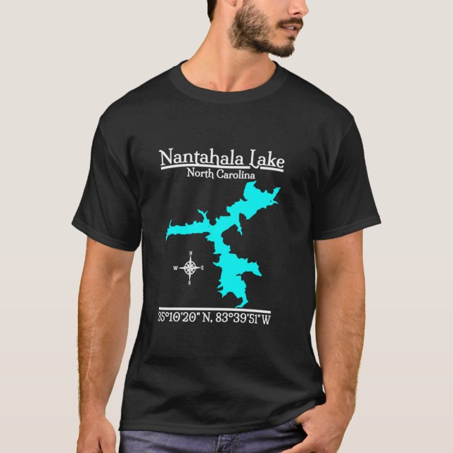 Camiseta Lago Nantahala Carolina del Norte Larga Manga T Sh (Anverso)