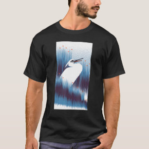 Camiseta Lago natural de aves blancas de garza japonesas Ar