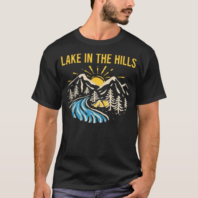 Camiseta Lago natural en las colinas (Anverso)