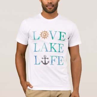 Camiseta Lago Náutico de Amor como barcos Tipografía de bar