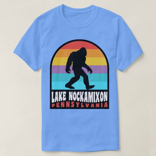 Camiseta Lago Nockamixon Pennsylvania Retro Sunset (Diseño del anverso)