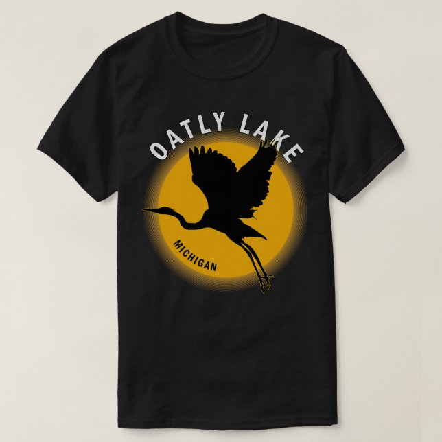 Camiseta Lago Oatly en Michigan Heron Sunrise (Diseño del anverso)