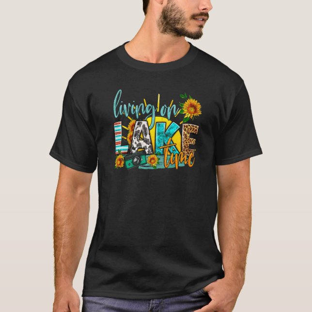 Camiseta Lago Occidental Viviendo en Lake Time Leopard Piel (Anverso)