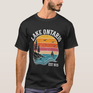 Camiseta Lago Ontario Est 1615 Retro Vintage