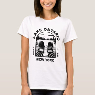 Camiseta Lago Ontario Nueva York Al Aire Libre Vintage