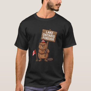 Camiseta Lago Ontario Por Siempre Animal Castor Divertido A