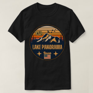 Camiseta Lago Panorama, Iowa Ia, Estados Unidos