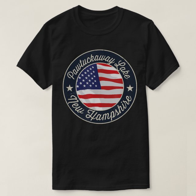 Camiseta Lago Pawtuckaway - Patriotic New Hampshire Souveni (Diseño del anverso)