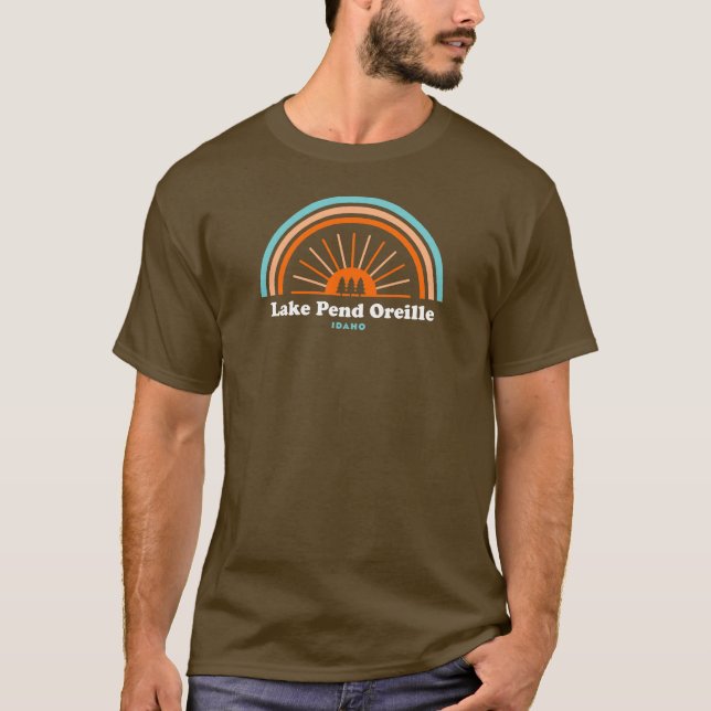 Camiseta Lago Pend Oreille Idaho Arcoiris (Anverso)