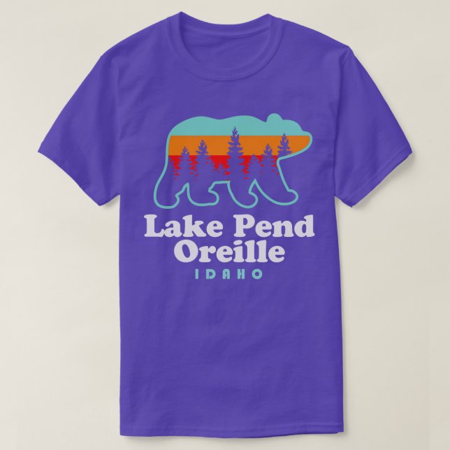 Camiseta Lago Pend Oreille Idaho Campamento pesquero TShirt (Diseño del anverso)