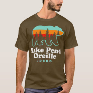 Camiseta Lago Pend Oreille Idaho Campamento pesquero TShirt