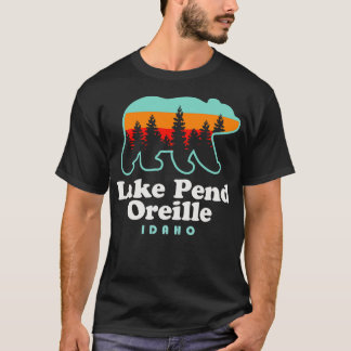 Camiseta Lago Pend Oreille Idaho Camping Pesquero