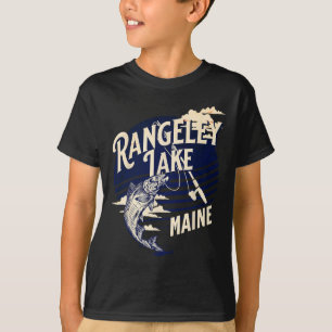 Camiseta Lago Rangeley Maine Pesca con Mosca Trucha B Pesca