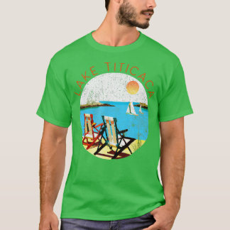 Camiseta Lago Retro Titicaca Souvenir Lago Vintage Vacatio