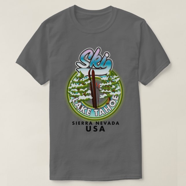 Camiseta Lago Ski Tahoe Sierra Nevada EE.UU. (Diseño del anverso)