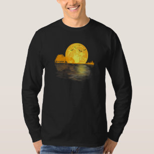 Camiseta Lago Sombra Guitarra Luna Halloween