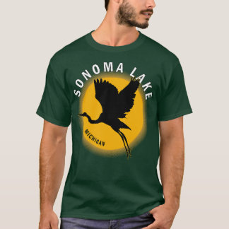 Camiseta Lago Sonoma en Michigan Heron Sunrise