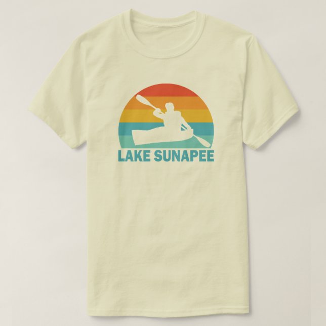 Camiseta Lago Sunapee New Hampshire Kayak (Diseño del anverso)