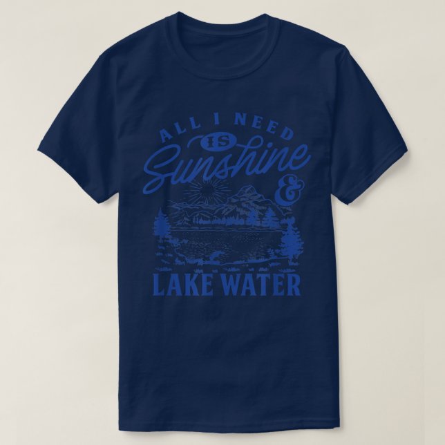 Camiseta Lago Sunshine y agua del lago en el lago para muje (Diseño del anverso)
