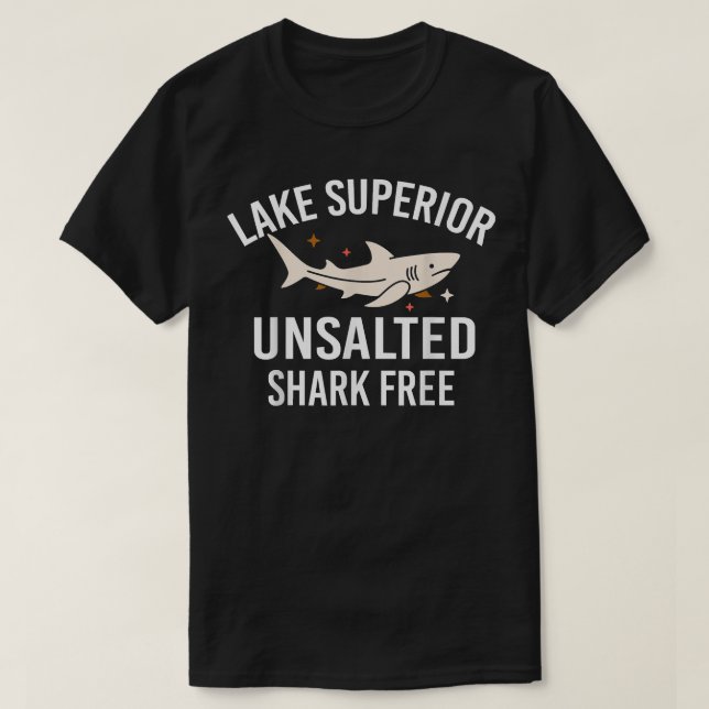 Camiseta Lago Superior No Salado Cita Graciosa Pescado Libr (Diseño del anverso)