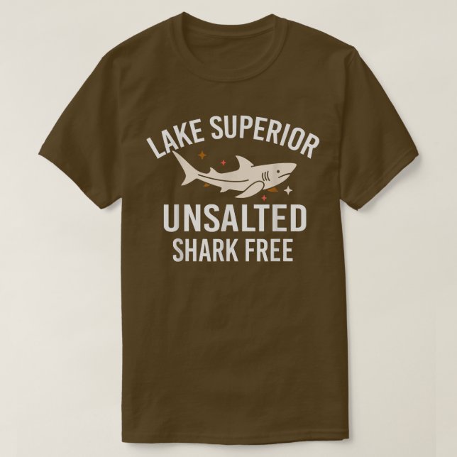 Camiseta Lago Superior No Salado Cita Graciosa Pescado Libr (Diseño del anverso)