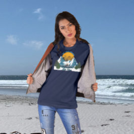 Camiseta Lago Tahoe: Año de Esquí, Esquí de Nieve y Esquí A