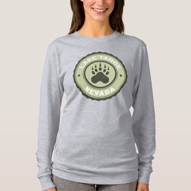 Camiseta Lago Tahoe Bear Paw Nevada (Anverso)